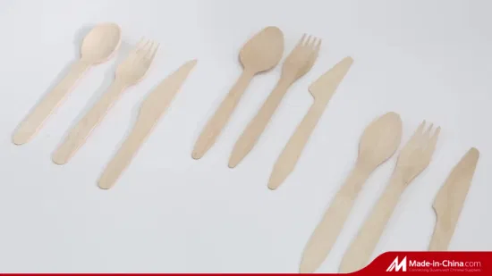 Forchetta, posate in legno compostabili biodegradabili usa e getta, stoviglie, stoviglie, utensili da cucina